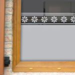 Fensterfolie mit Bordüre Gerbera