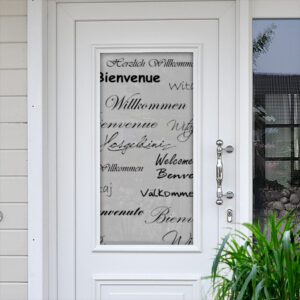 Sichtschutzfolie für Türen Willkommen