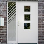 Sichtschutzfolie für Haustür seitenteile Diagonalstreifen
