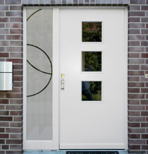 Sichtschutzfolie für Haustür Seitenteile Ringe