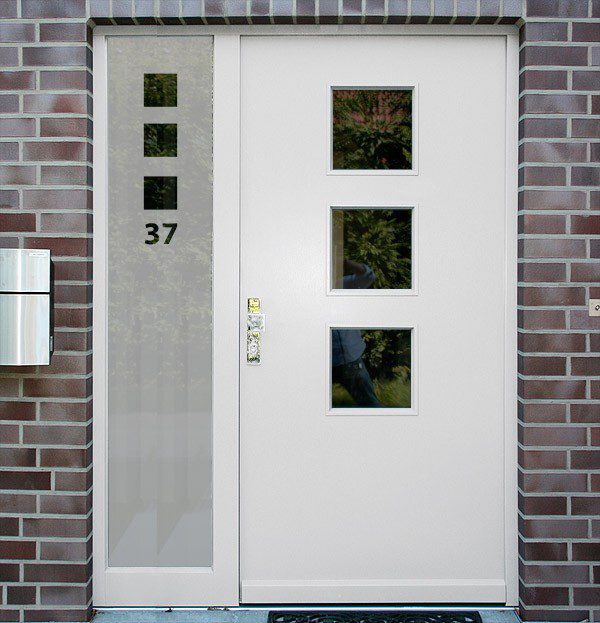 Sichtschutzfolie für Haustür Seitenteile Quadrate mit Hsnr.