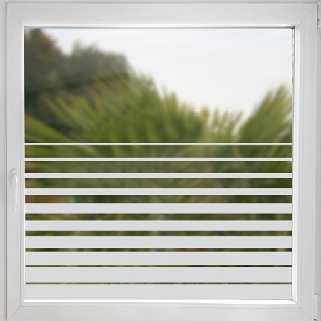 Fenster Folie Sichtschutz Streifen 75mm von KLEBEHELD®.DE