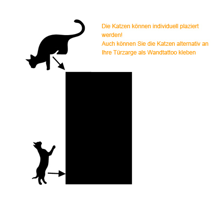 grafik Wandtattoo Tafelfolie mit Katzen